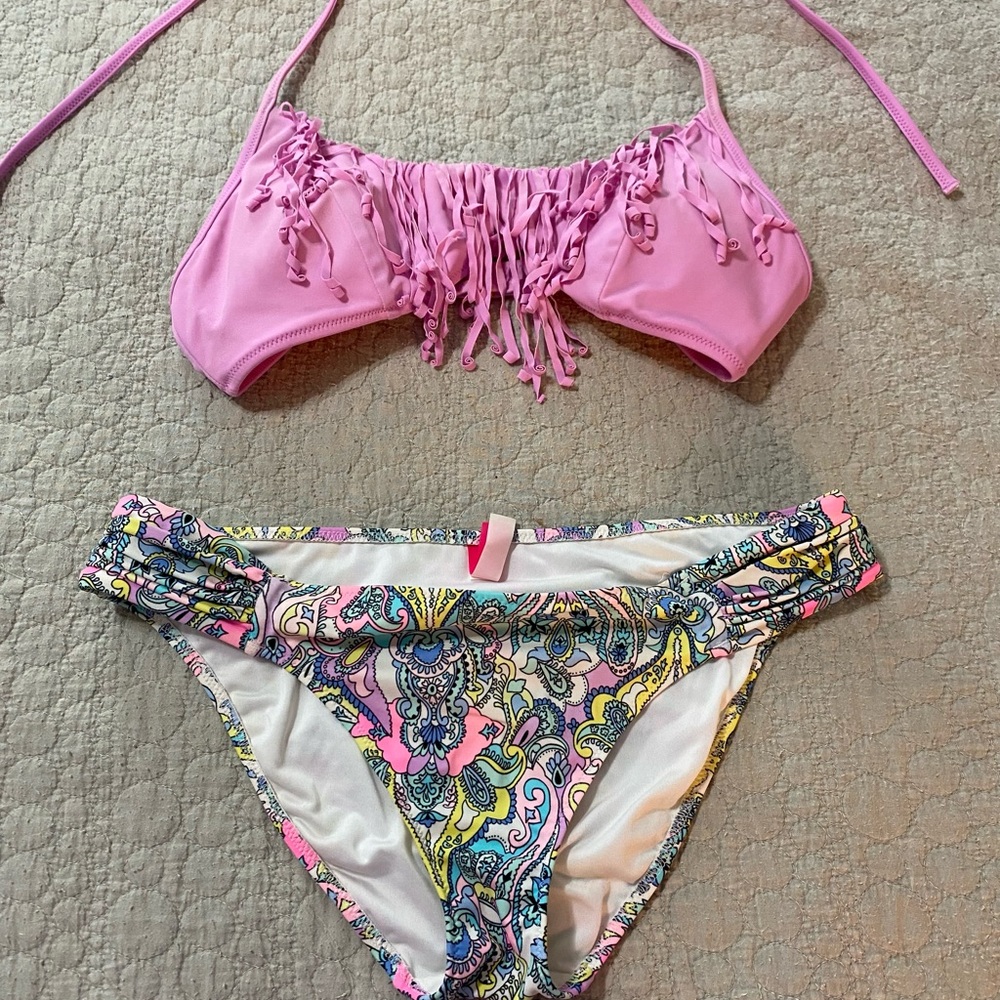 Victoria’s Secret Purple Fringe Bikini Set